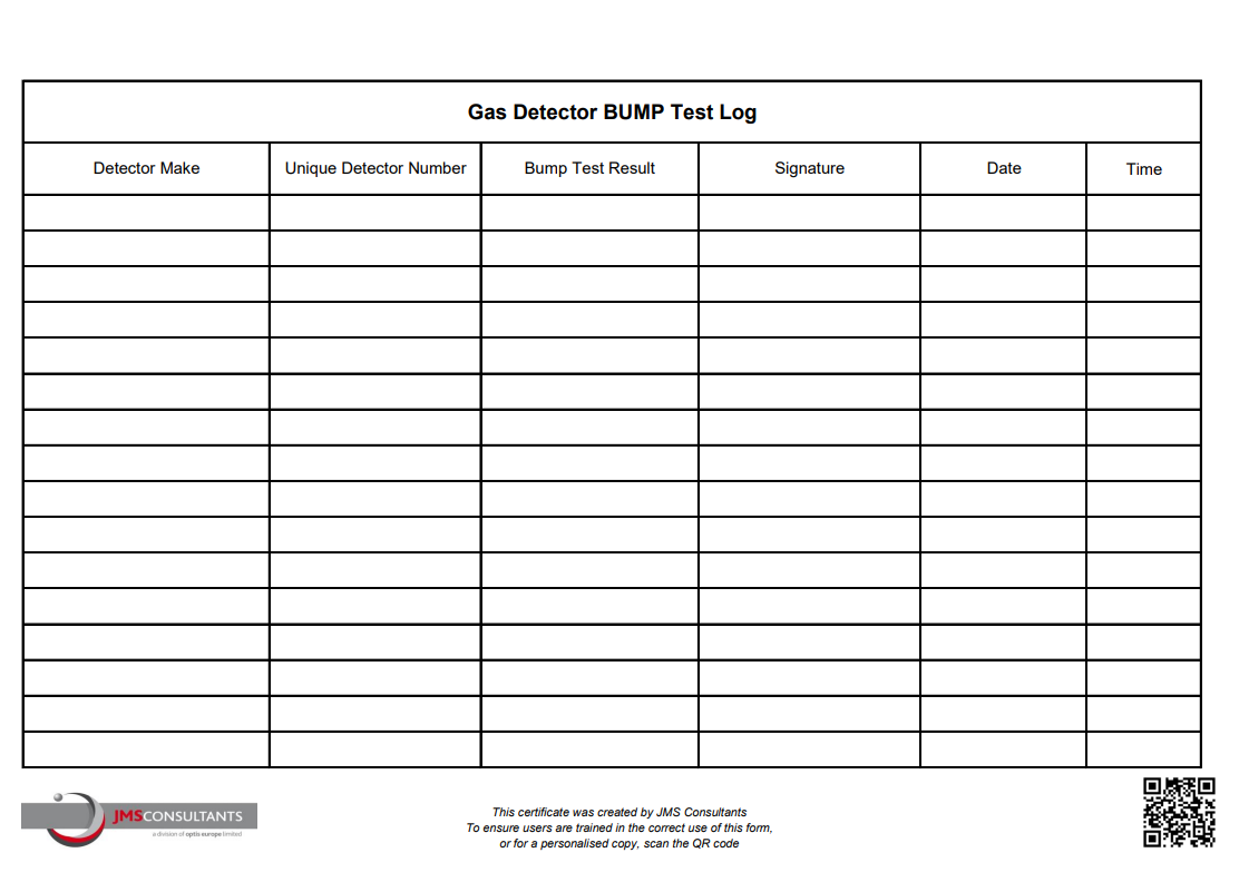 BUMP Test Log